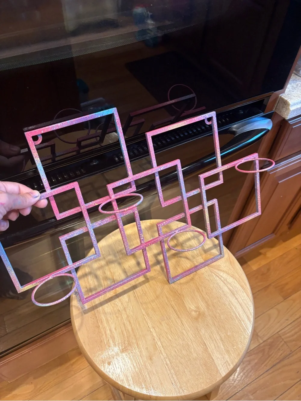 Hot Pink -“Barbie theme”Heart Accent Wall Hook Rack-Rhinestone accents